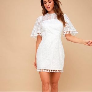 Finders Keepers White short sleeve Playsuit